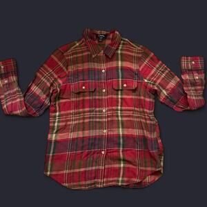 Chaps red and green plaid